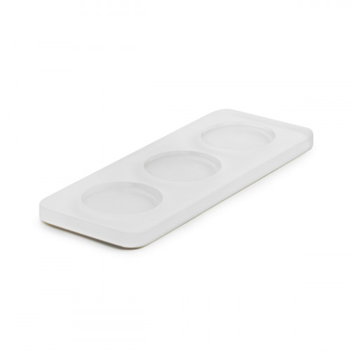 Plateau avec pieds résine Nacryl® blanc 18,5x7x1 cm Mealplak Revol