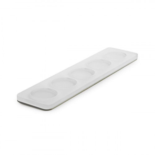 Plateau avec pieds résine Nacryl® blanc 29,5x7x1 cm Mealplak Revol