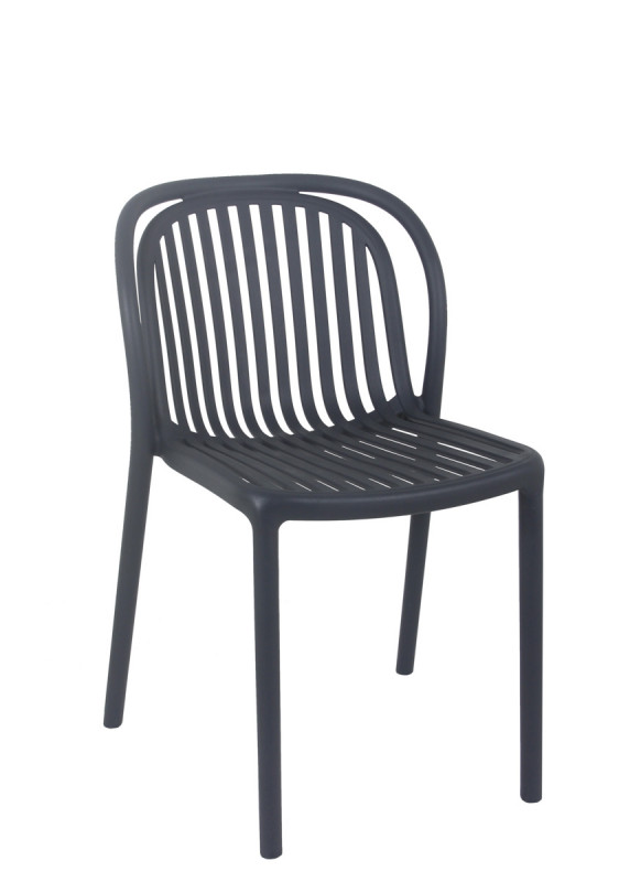 Chaise de terrasse gris anthracite 78x51x57 cm Dubai Flexmob