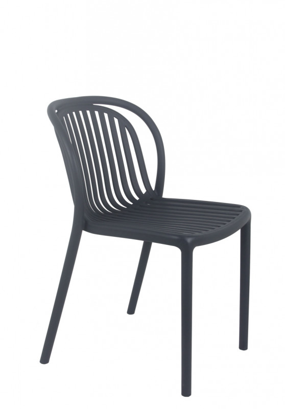 Chaise de terrasse gris anthracite 78x51x57 cm Dubai Flexmob