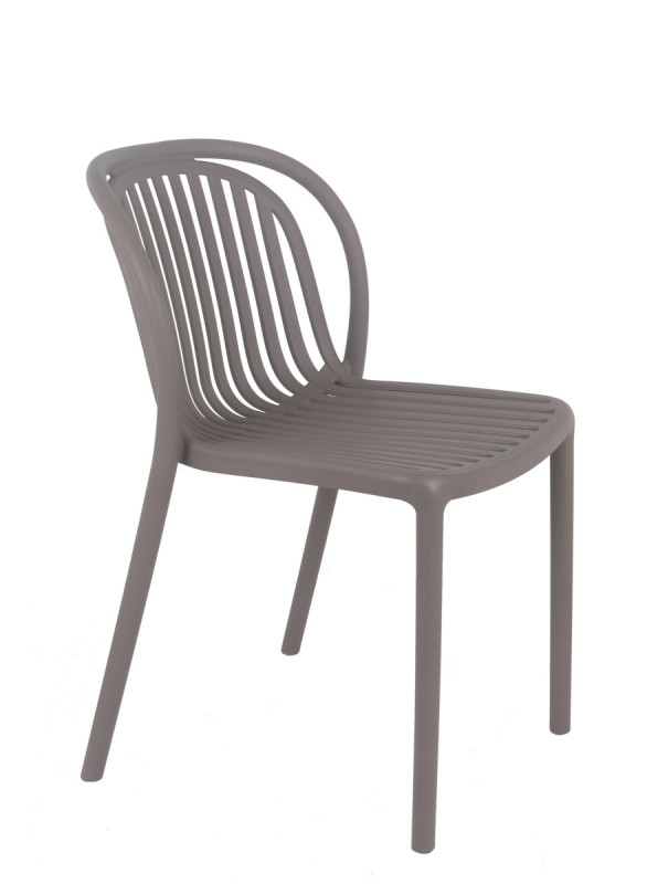 Chaise de terrasse taupe 78x51x57 cm Dubai Flexmob