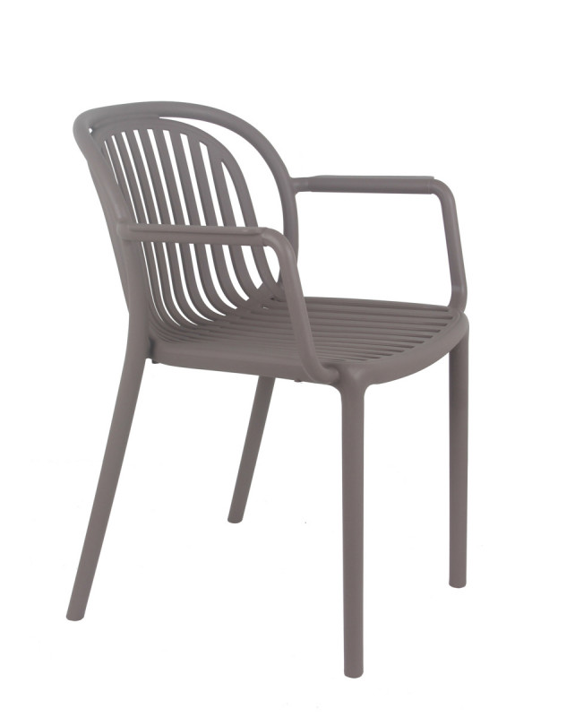 Fauteuil de terrasse taupe 78x57x57 cm Jeddah Flexmob
