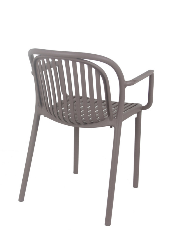 Fauteuil de terrasse taupe 78x57x57 cm Jeddah Flexmob