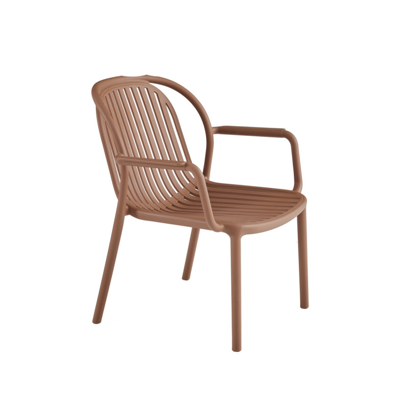 Fauteuil terracotta 76x65x66 cm Doha Flexmob