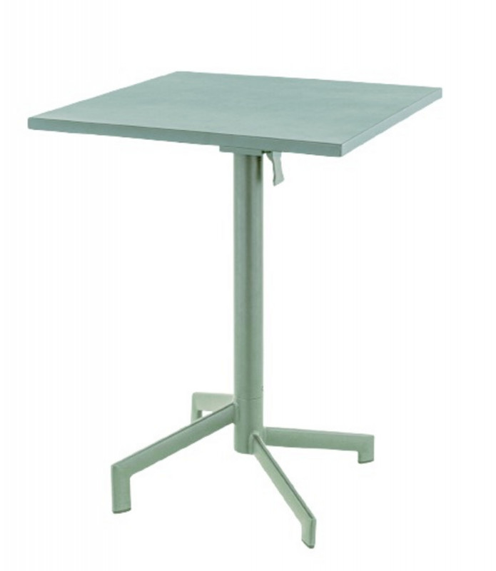 Table avec système pliant d'extérieur vert sauge 60x60 cm Pigalle Flexmob