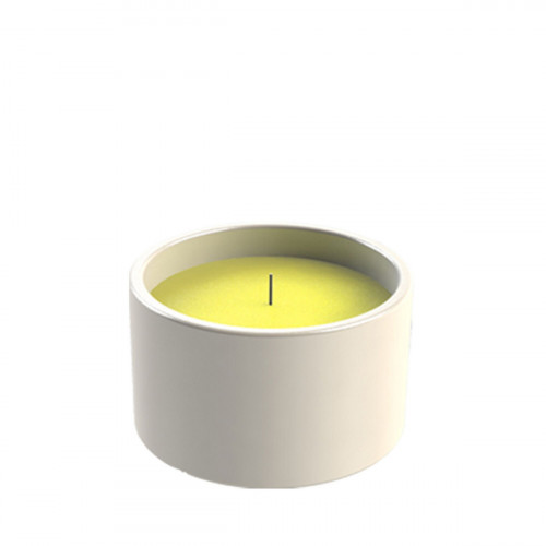 Bougie parfumée citron rond blanc Ø 9,7 cm 6,1 cm Royal Flame Spaas