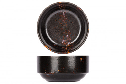 Coupelle rond noir porcelaine Ø 11 cm Etna Proof