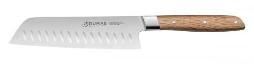 Couteau santoku 18 cm inox bois unie Signature Chene Vert 32 Dumas