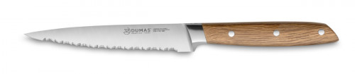 Couteau d'office 12 cm inox bois microdentée Signature Chene Vert 32 Dumas