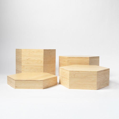 Set de 4 réhausses bambou 30x26 cm Oxstal Pro.mundi