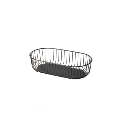 Corbeille de buffet acier noir 33,3x17,5x8,4 cm Naro Pro.mundi