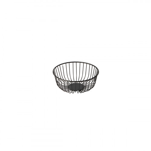 Corbeille de table rond noir acier Ø 17 cm 7 cm Naro Pro.mundi