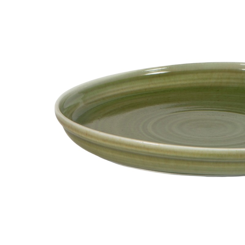 Assiette plate vert porcelaine Ø 27 cm Haven Lichen Accolade